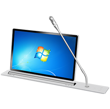 17.3寸單屏超薄觸控帶話筒升降無紙化會(huì)議終端