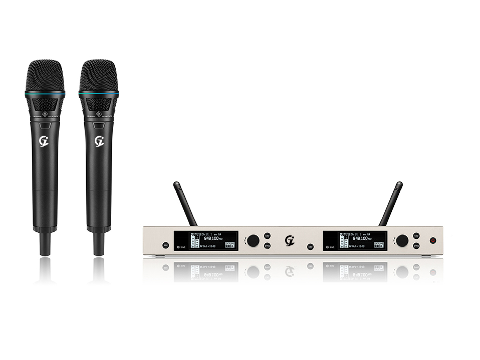 液晶顯示可調(diào)頻無線話筒（雙手持）