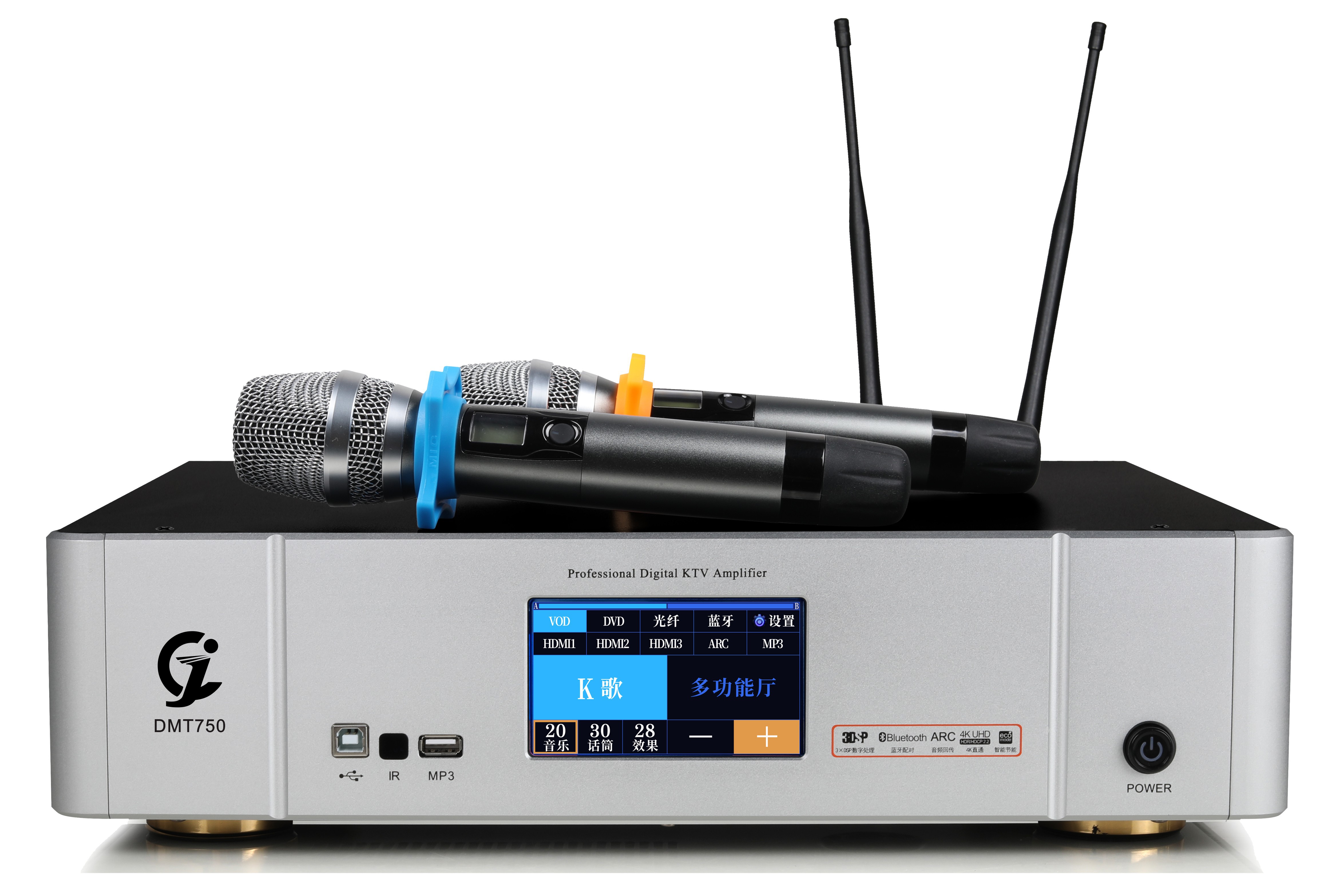 多媒體立體聲前級功放（8Ω；2x750W）